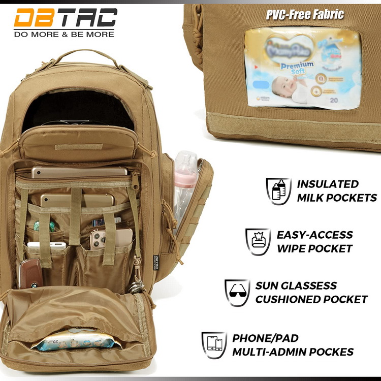 DBTAC Large Baby Nappy Bag Pockets