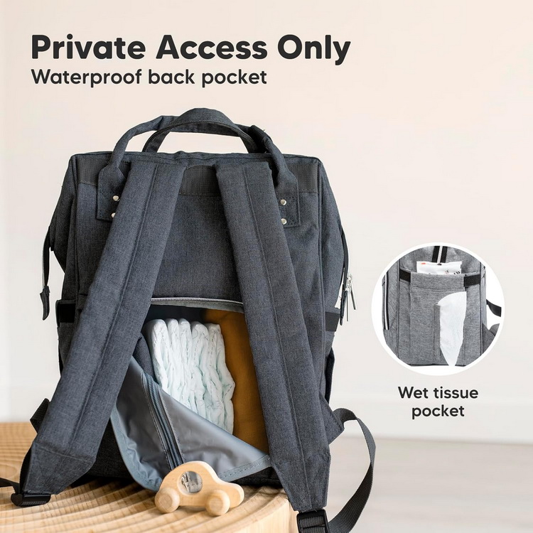 KeaBabies Baby Diaper Bag Backpack Private Access