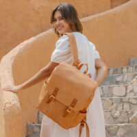 Miss Fong Faux Leather Diaper Bag Backpack
